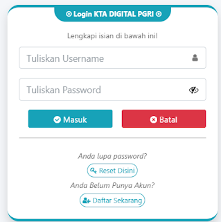 Register PGRI Kototangah - Persatuan Guru Republik Indonesia Cabang Kototangah